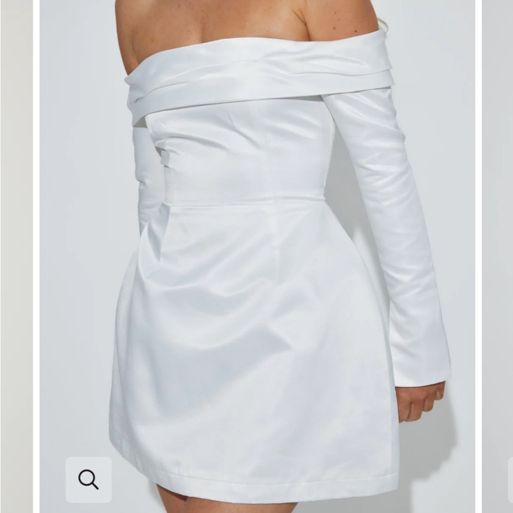 Odd Muse The Ultimate Muse Satin Bardot Mini Dress